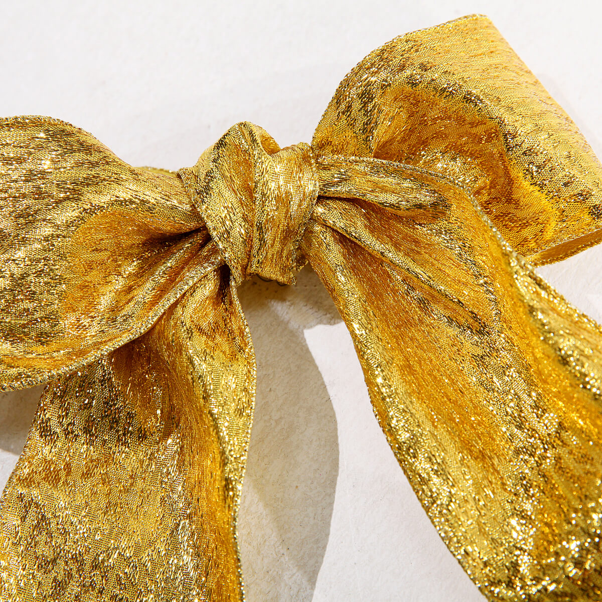 Deko Schleife gold 20 cm breit, 10er Pack - 6