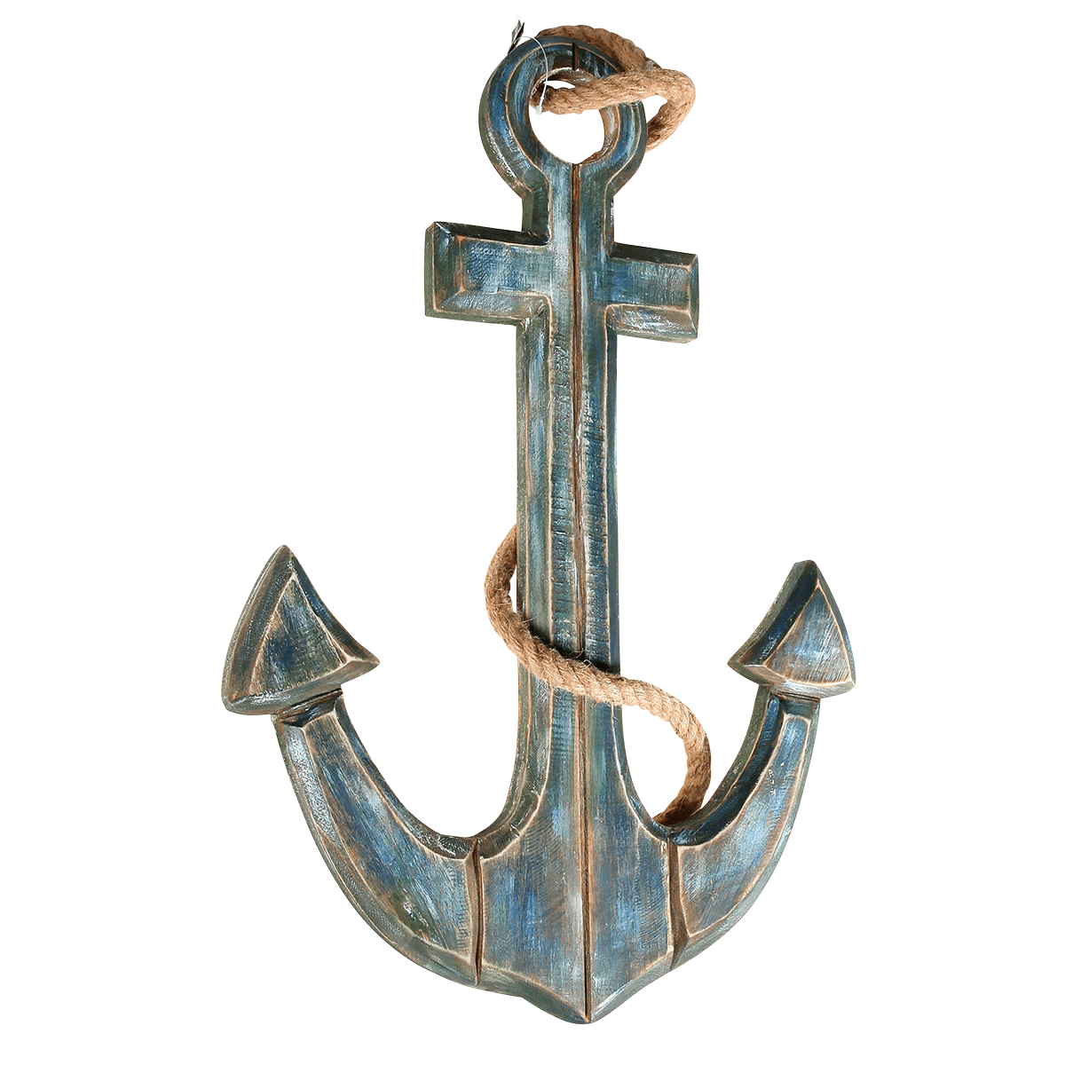 Maritime decorative anchor blue, length 60 cm - 3
