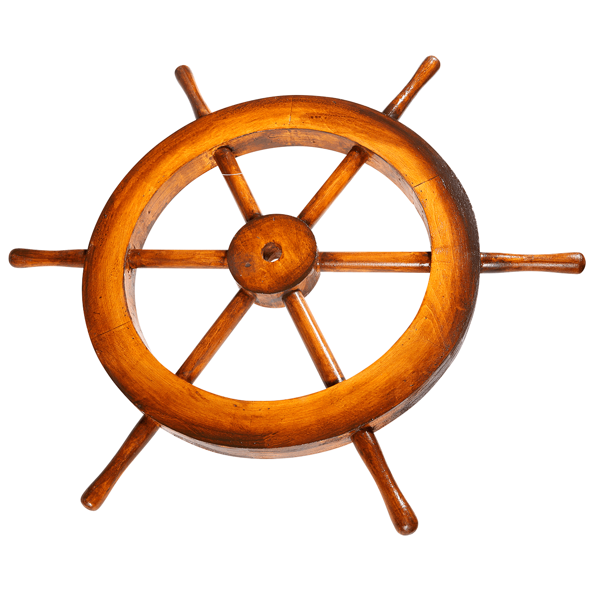 Maritimes Deko Steuerrad 50 cm Ø, dunkelbraun - 1