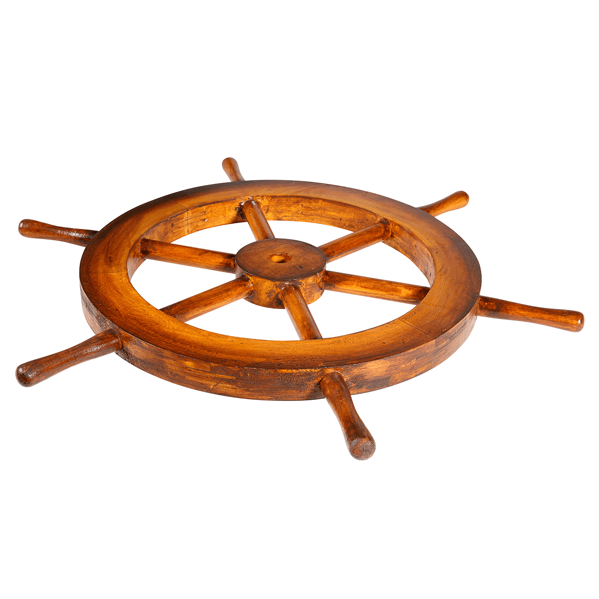 Maritimes Deko Steuerrad 50 cm Ø, dunkelbraun - 2