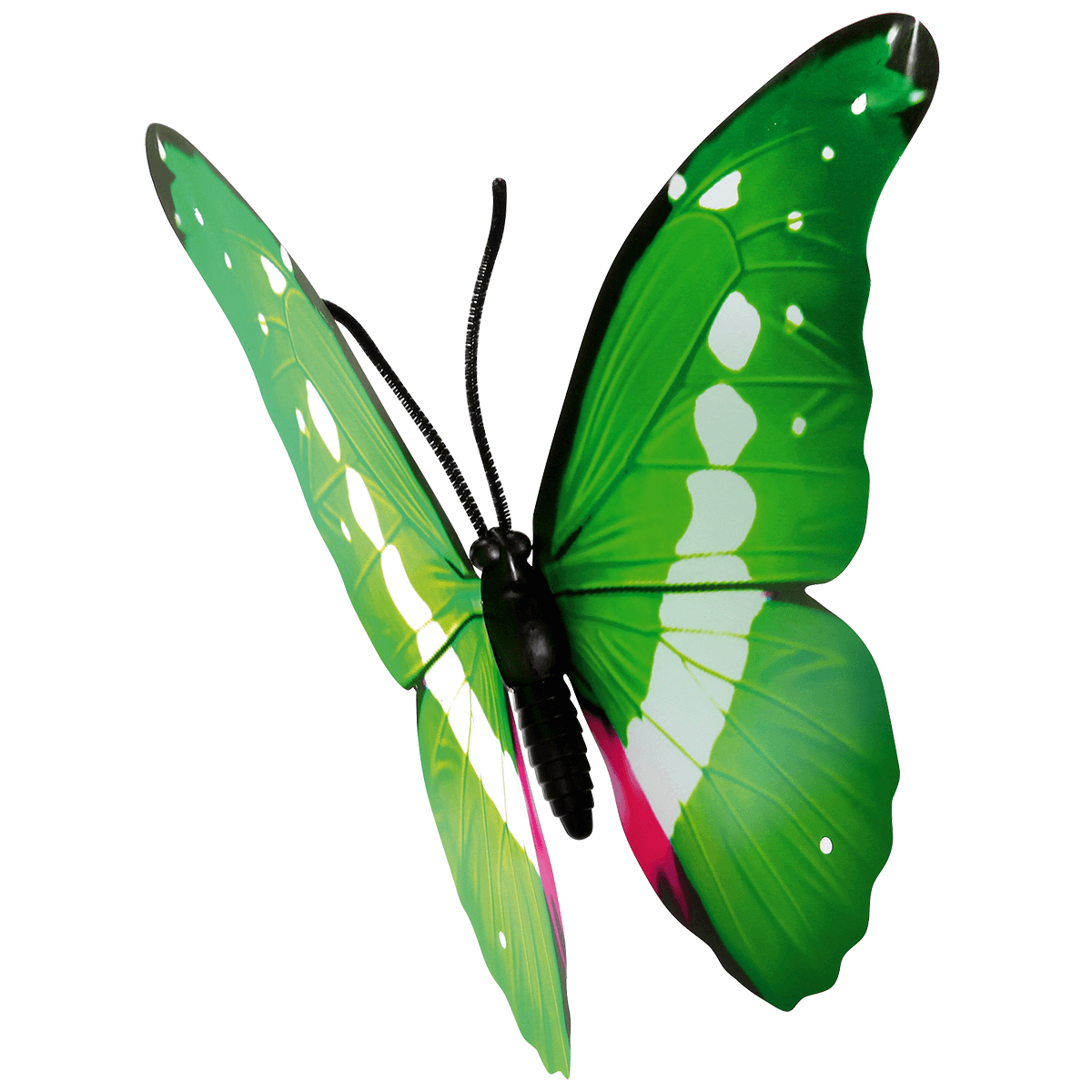 Mariposas decorativas verde 40 cm 3 piezas - 3