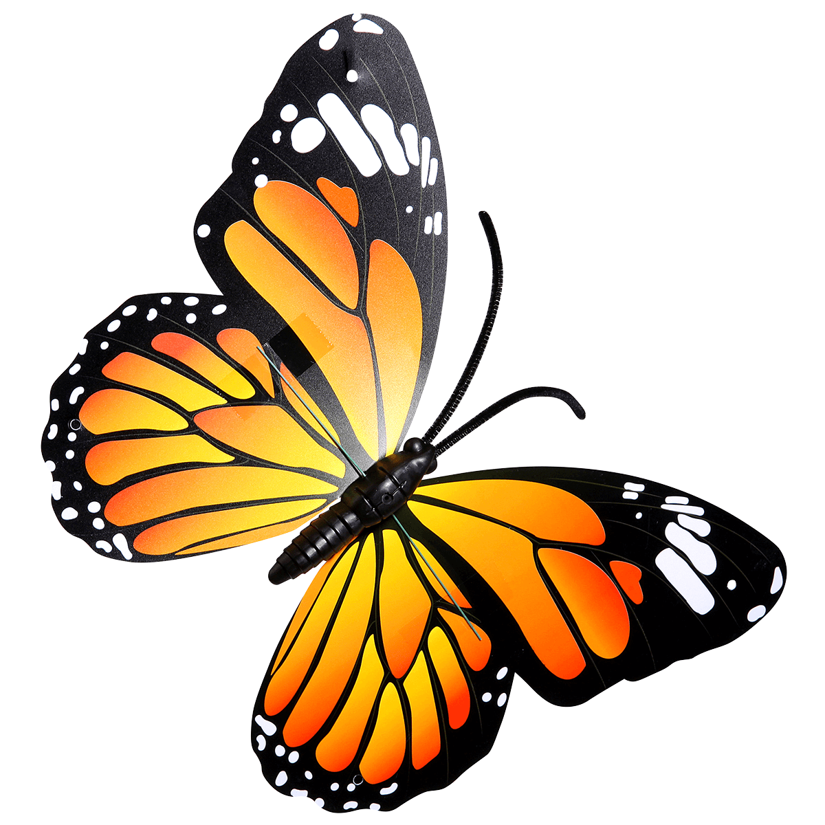 Mariposas decorativas naranja 40 cm 3 piezas - 1