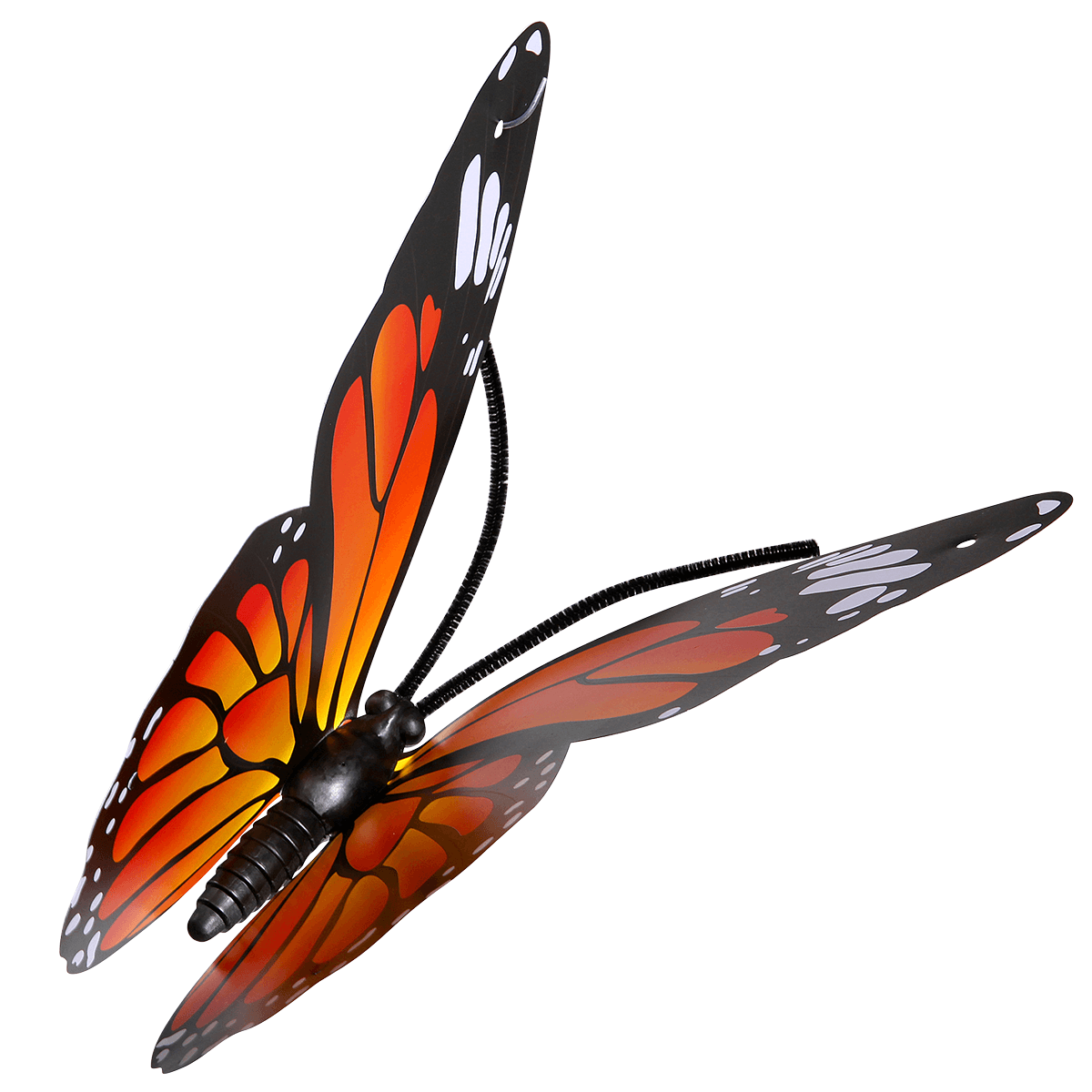 Mariposas decorativas naranja 40 cm 3 piezas - 3
