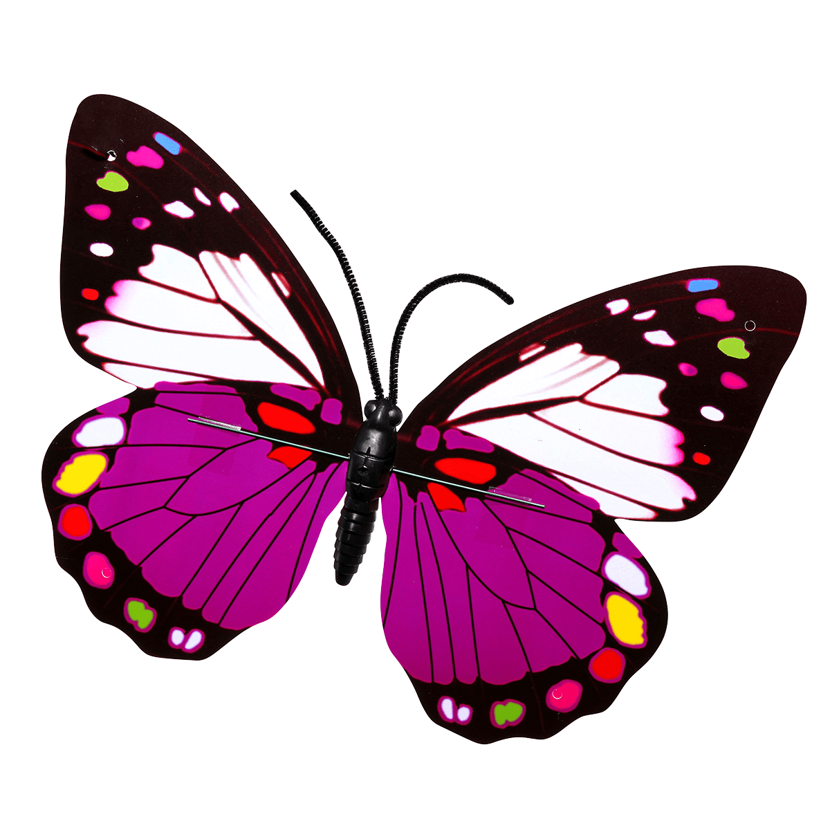 Papillons déco mauves 40 cm 3 pces - 1