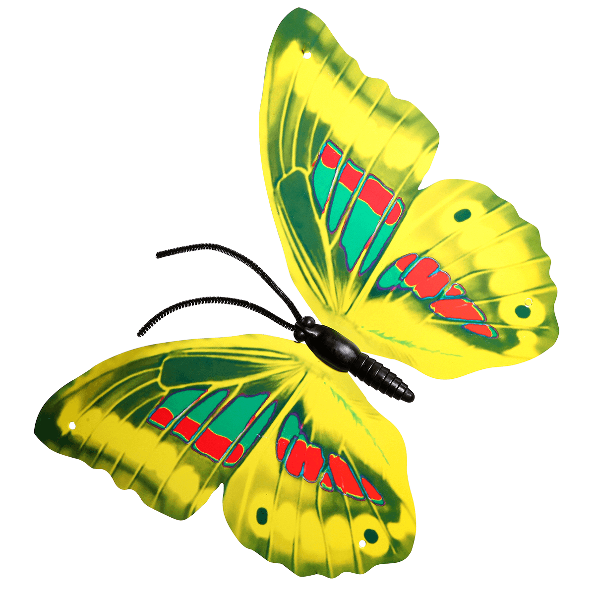Deko-Schmetterlinge gelb 40 cm 3 Stück - 1