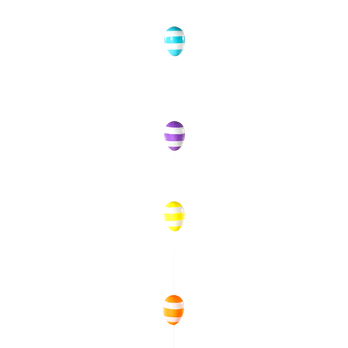 Chaîne d’œufs de Pâques déco à rayures 160 cm - 3