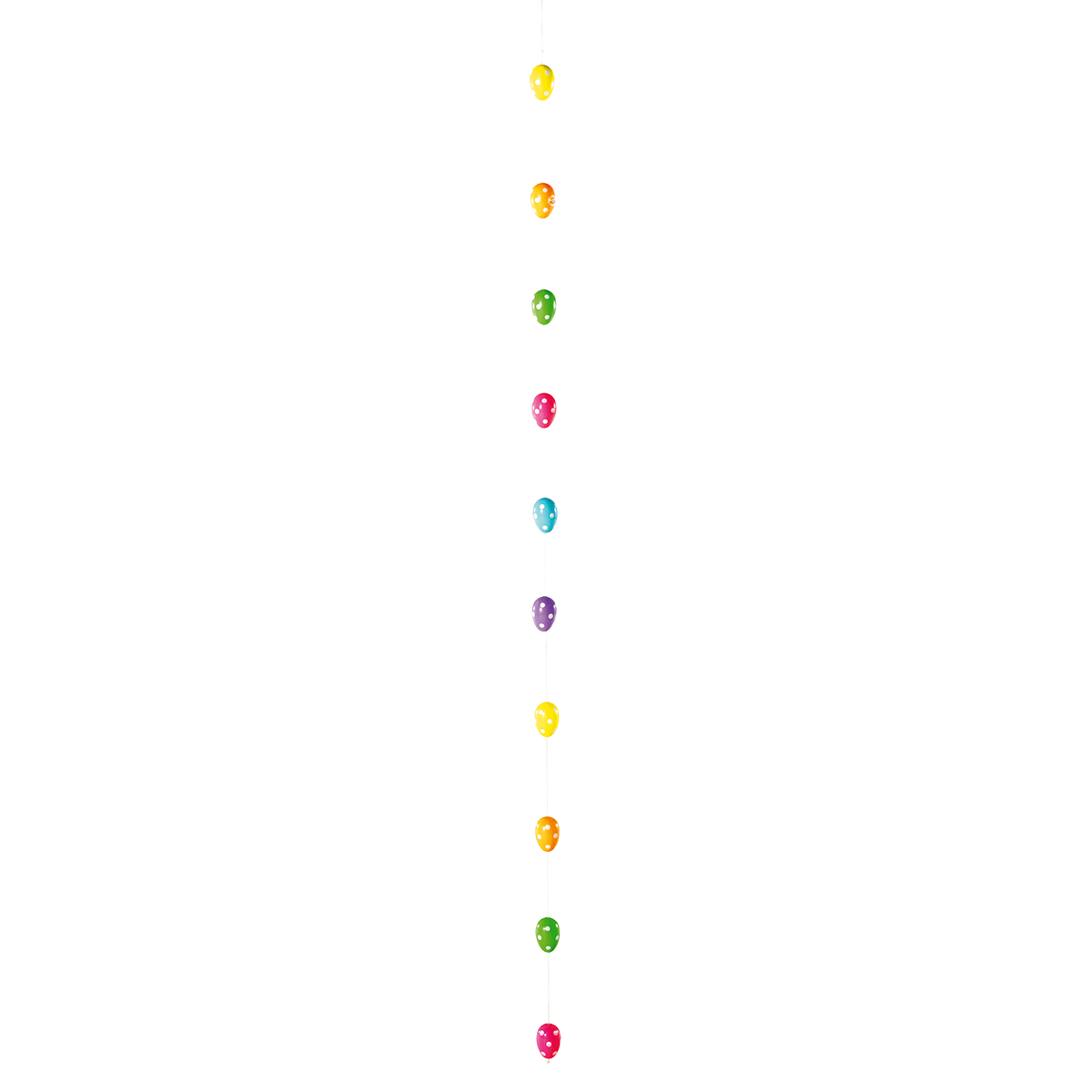 Chaîne d’œufs de Pâques déco à pois 160 cm - 1