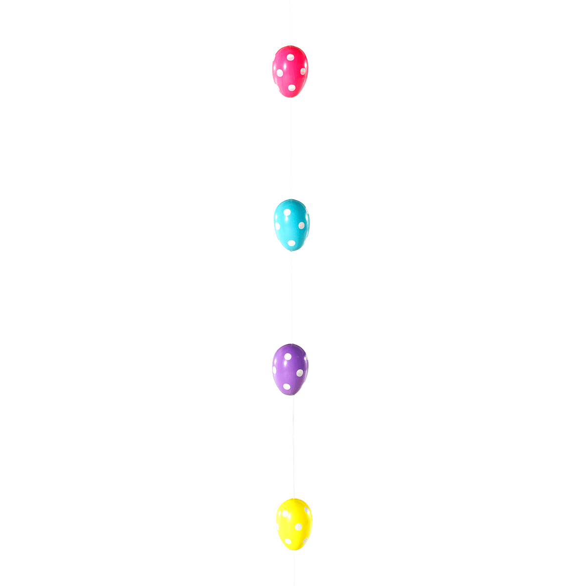 Chaîne d’œufs de Pâques déco à pois 160 cm - 2