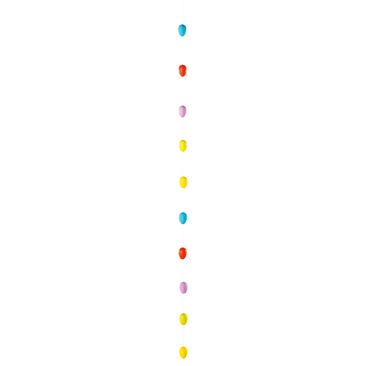 Chaîne d’œufs de Pâques déco unis multicol. 160 cm - 1