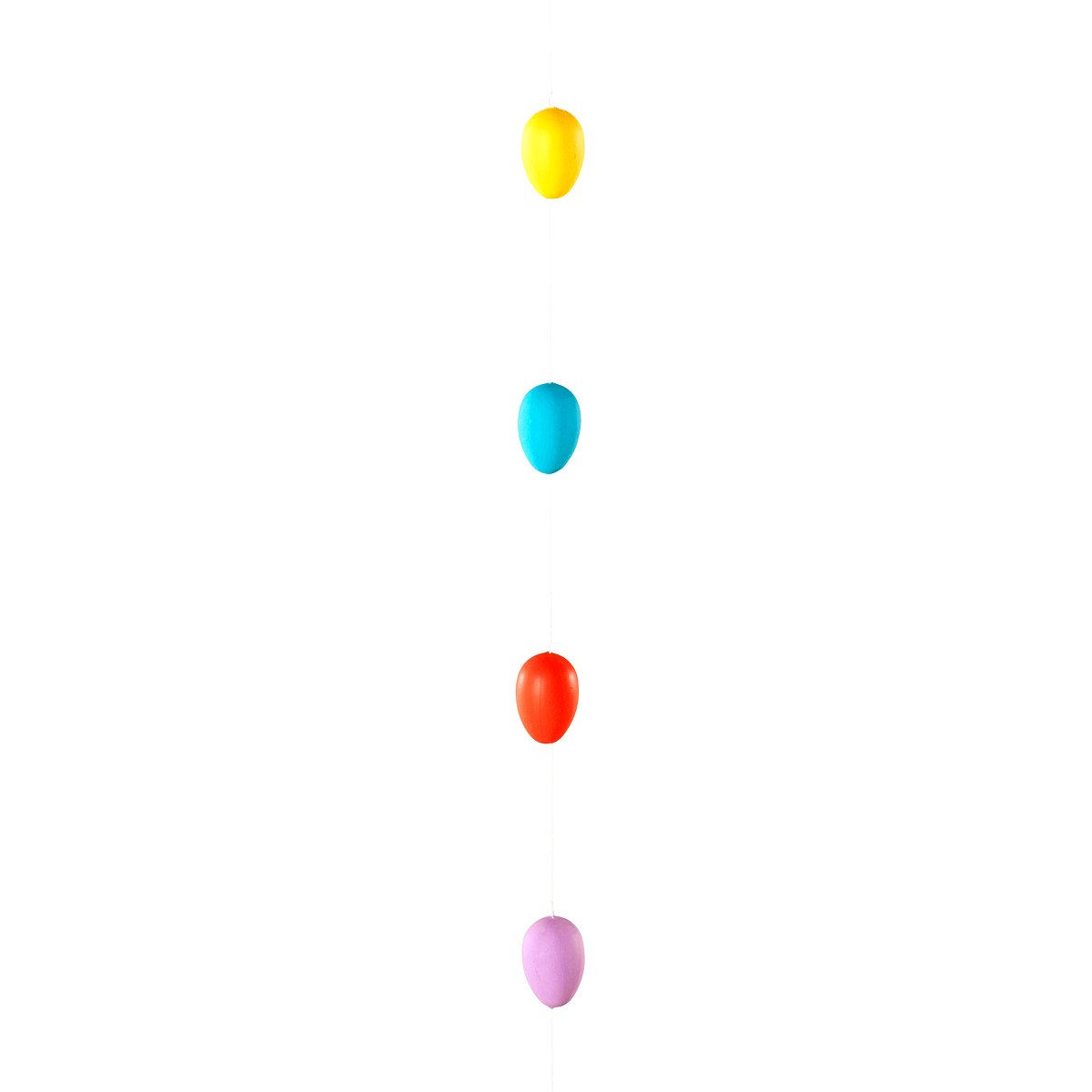 Chaîne d’œufs de Pâques déco unis multicol. 160 cm - 2