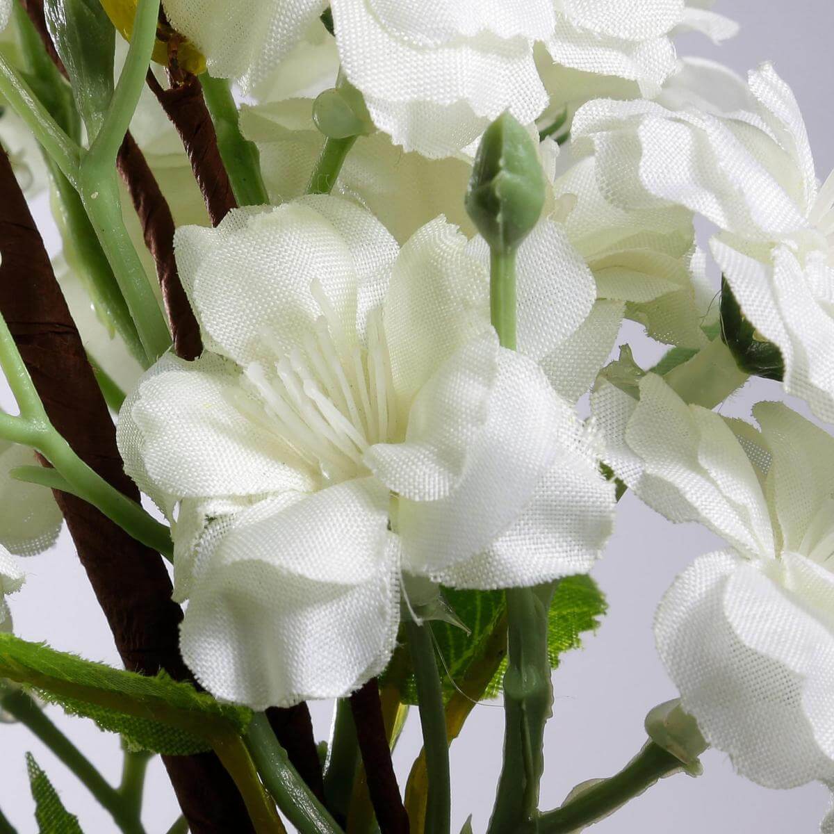 Artificial cherry blossoms branch white 65 cm - 1