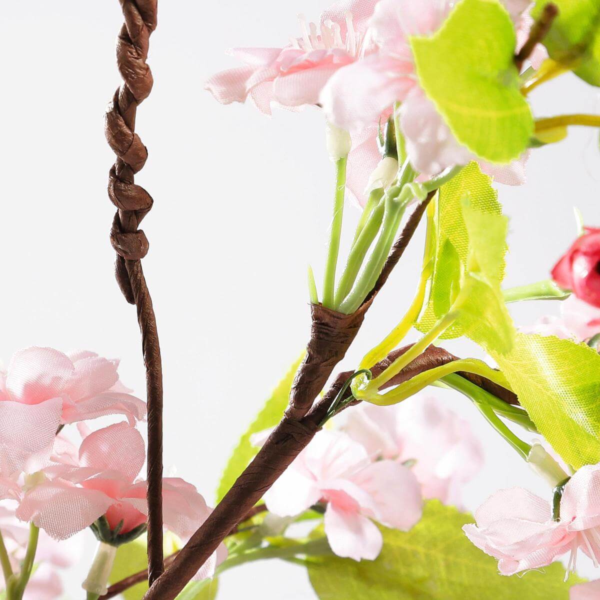 Artificial cherry blossoms garland pink, 110 cm - 2