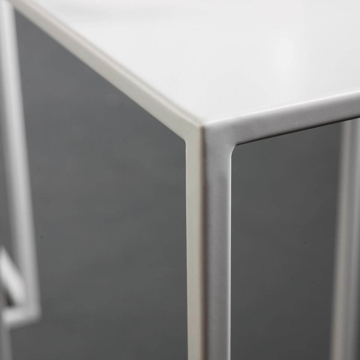 Lot de tables en métal blanches 4 pces - 2