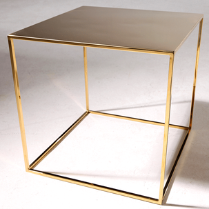 Metall-Tisch 45 x 45 cm, gold