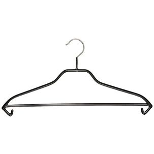 Coat hanger with bar Non-slip 40 cm, black, 1 box a´50 pcs