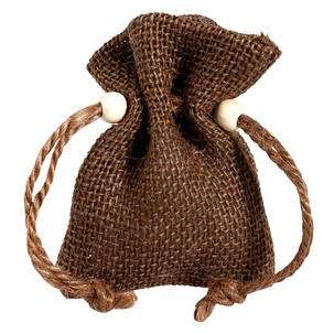 Jutesäckchen, 10 cm, braun 10 Stück