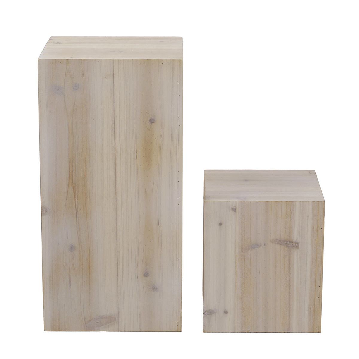 Lot de mini-colonnes en bois nature - 3