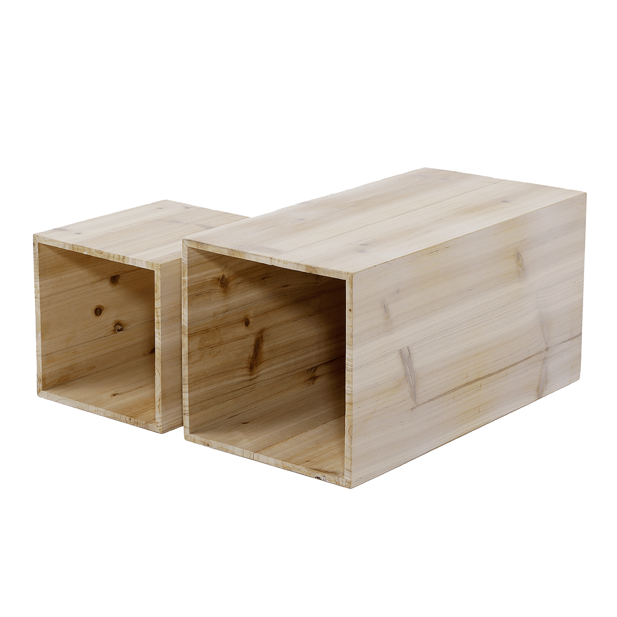 Lot de mini-colonnes en bois nature - 1