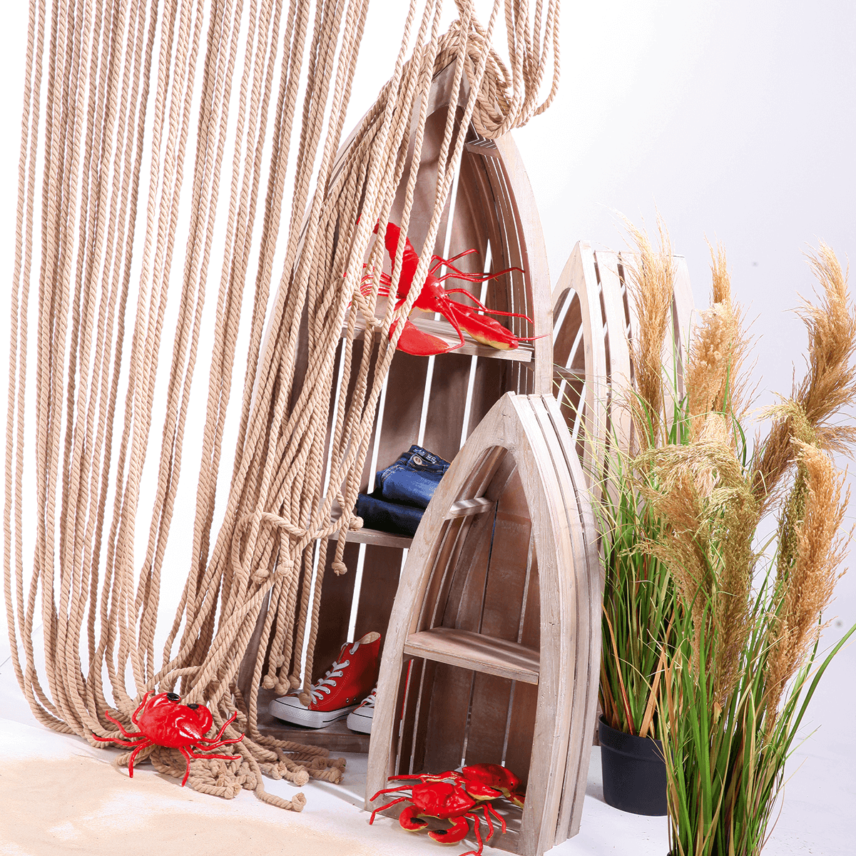 Roseau artificiel en pot haut. 110 cm - 4