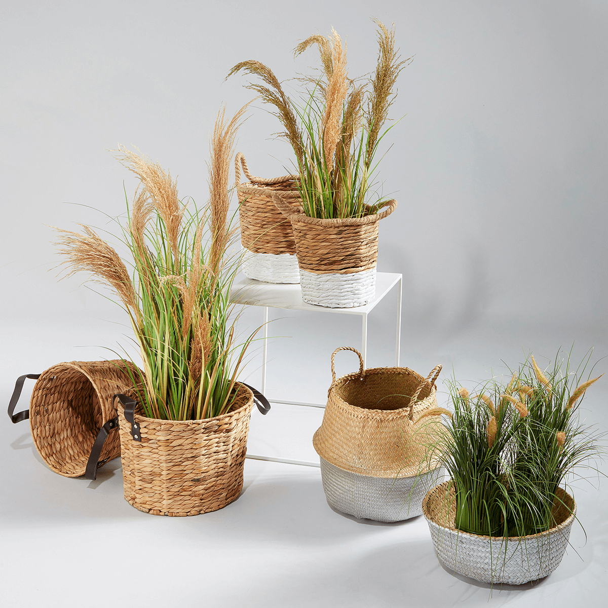 Roseau artificiel en pot haut. 110 cm - 5