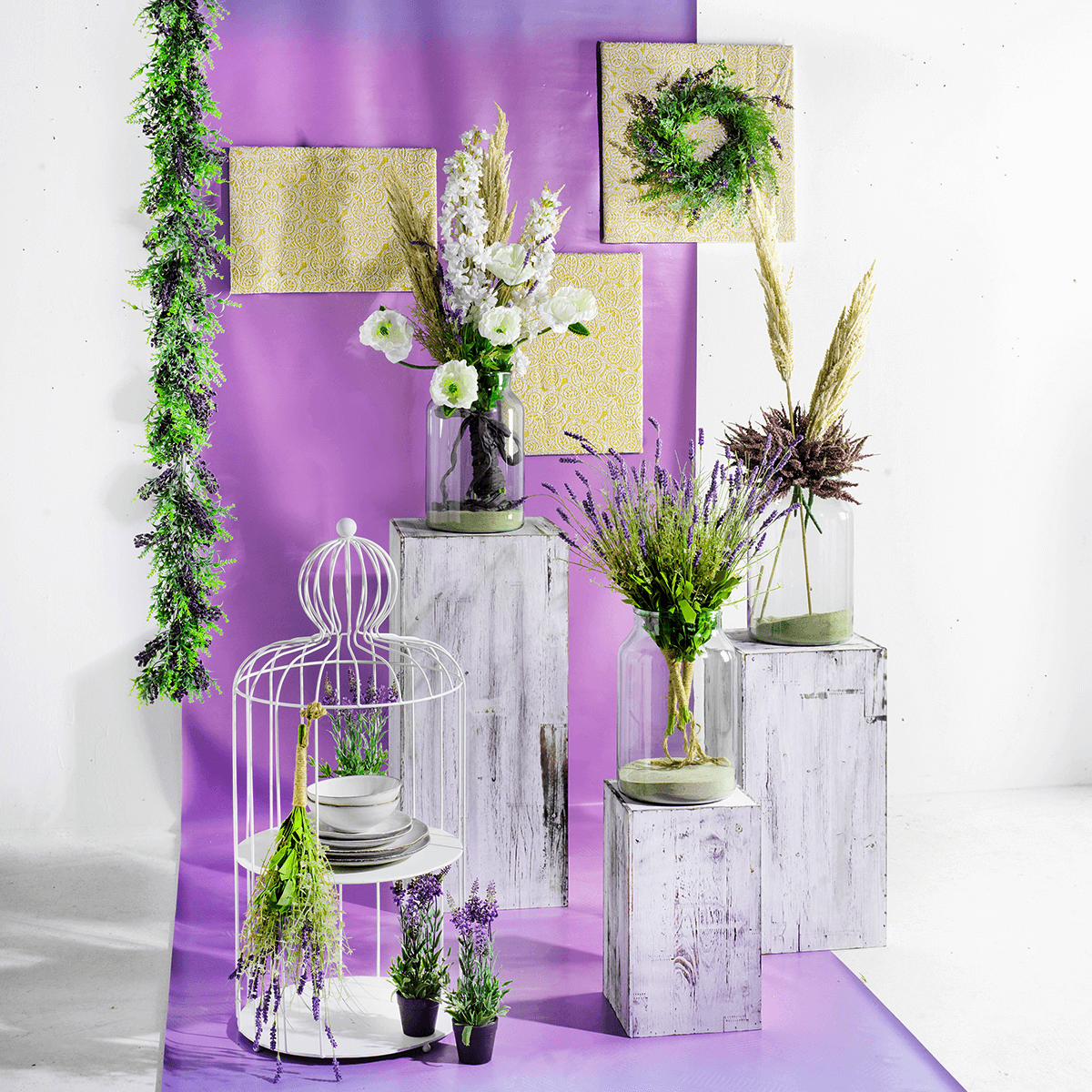 Artificial lavender in pot, 30 cm - 6