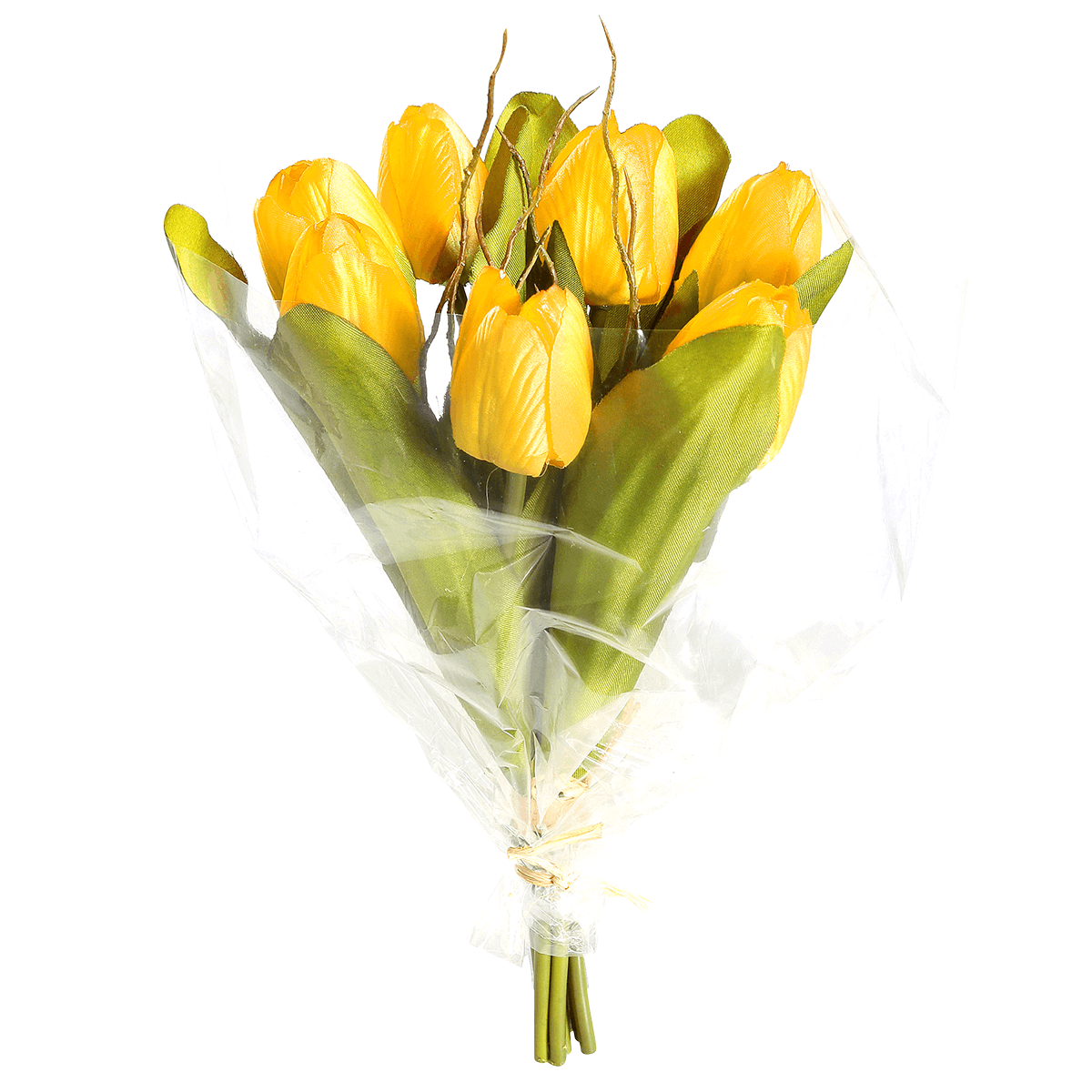 Artificial tulip bouquet yellow, 30 cm - 0