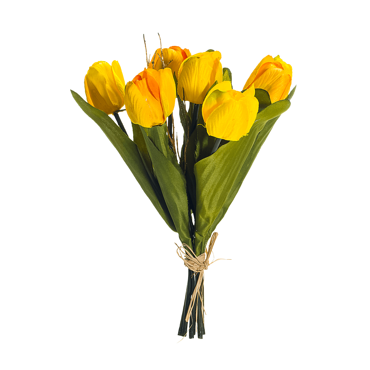 Artificial tulip bouquet yellow, 30 cm - 2