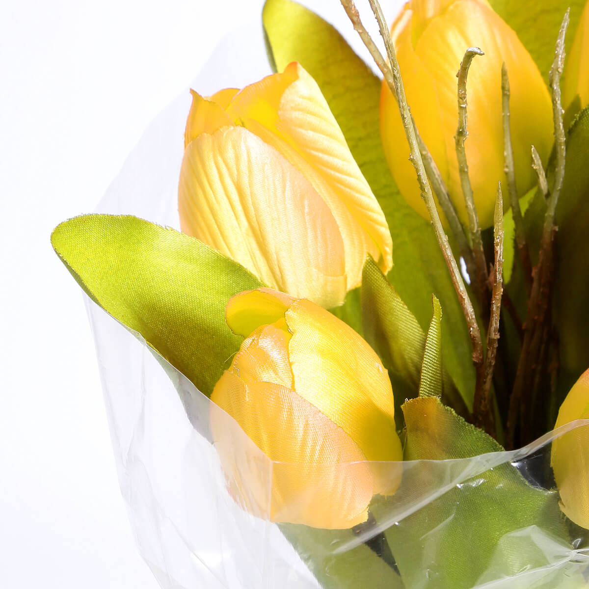 Artificial tulip bouquet yellow, 30 cm - 1