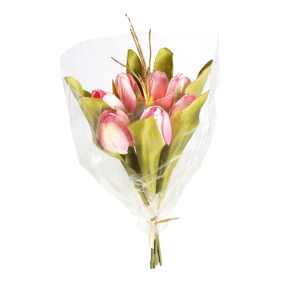 Artificial tulip bouquet pink, 30 cm - 0