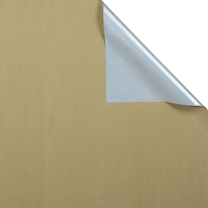 Papel de regalo Bicolor 50 cm, 250 m, oro plata