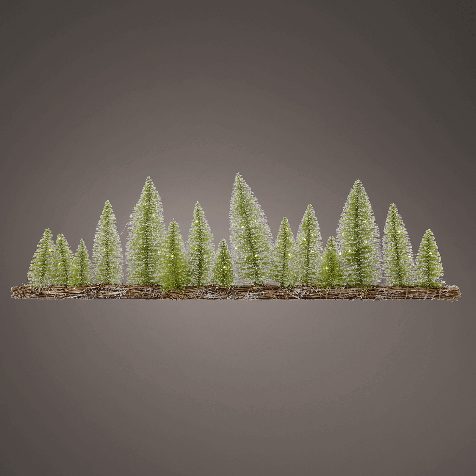 Déco de table Mini-sapins à LED long. 100 cm - 1