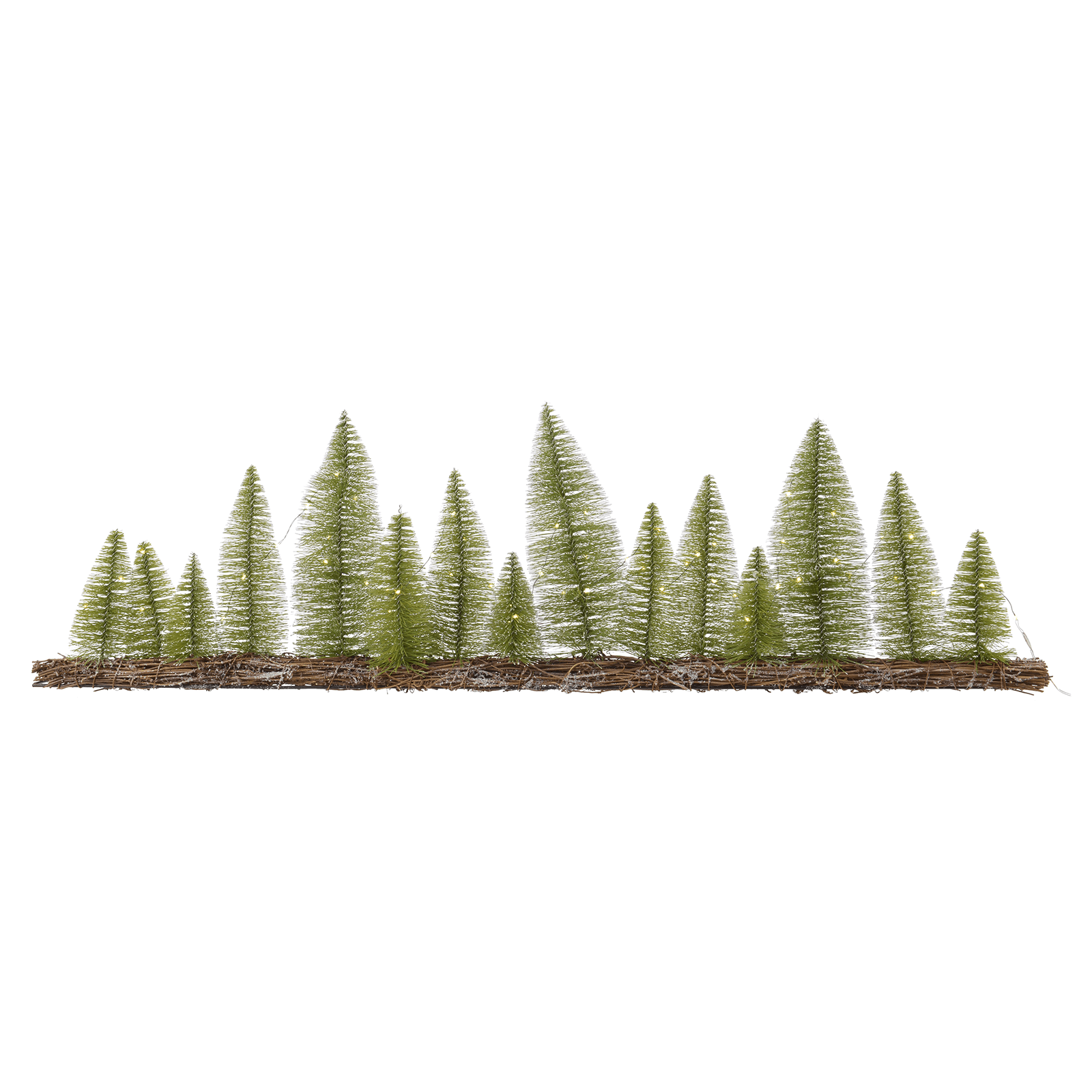 Déco de table Mini-sapins à LED long. 100 cm - 0