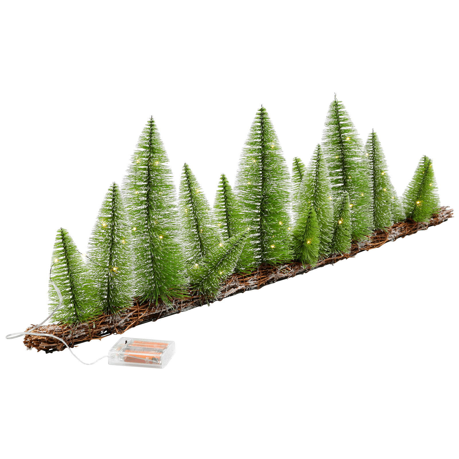 Déco de table Mini-sapins à LED long. 100 cm - 3