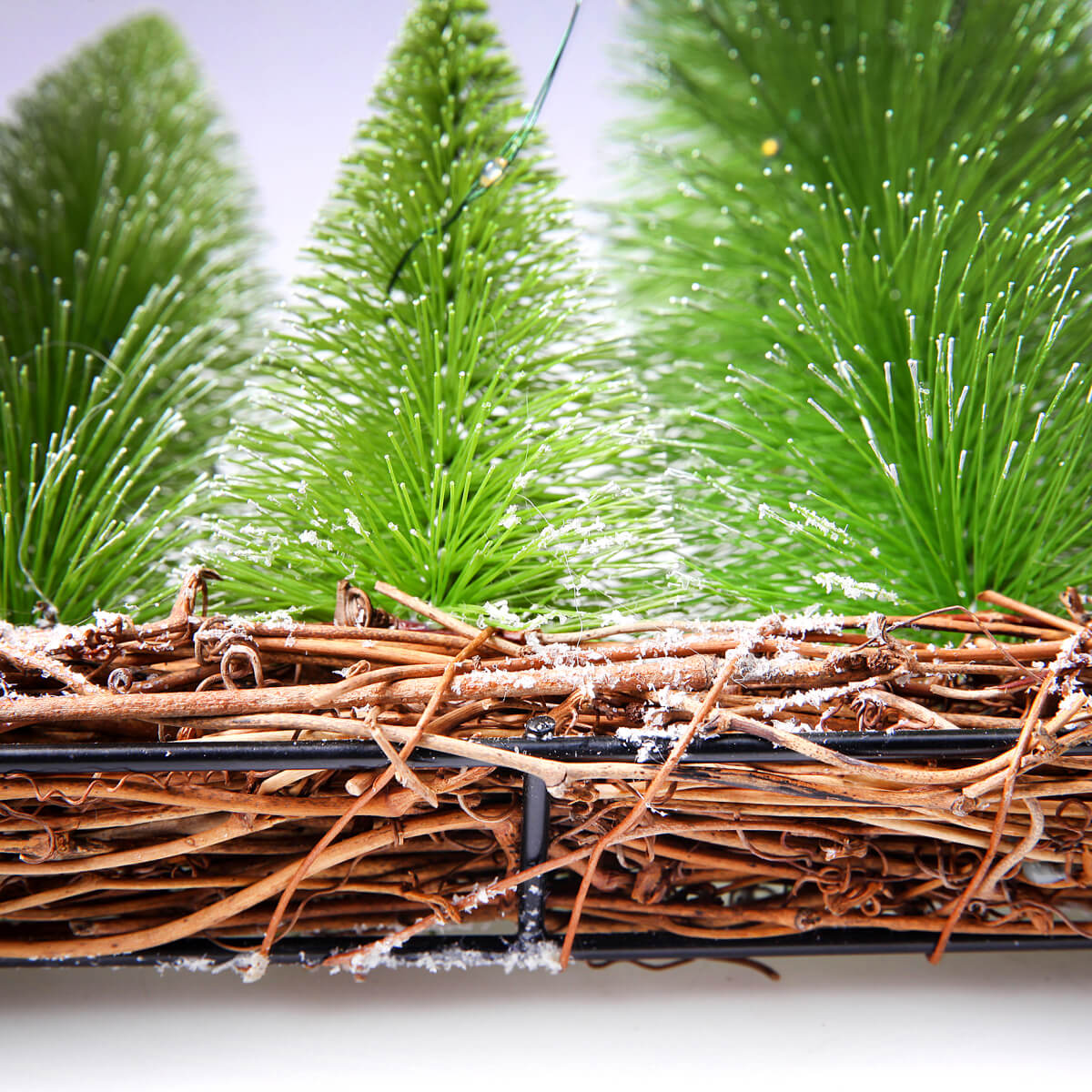 Déco de table Mini-sapins à LED long. 100 cm - 5