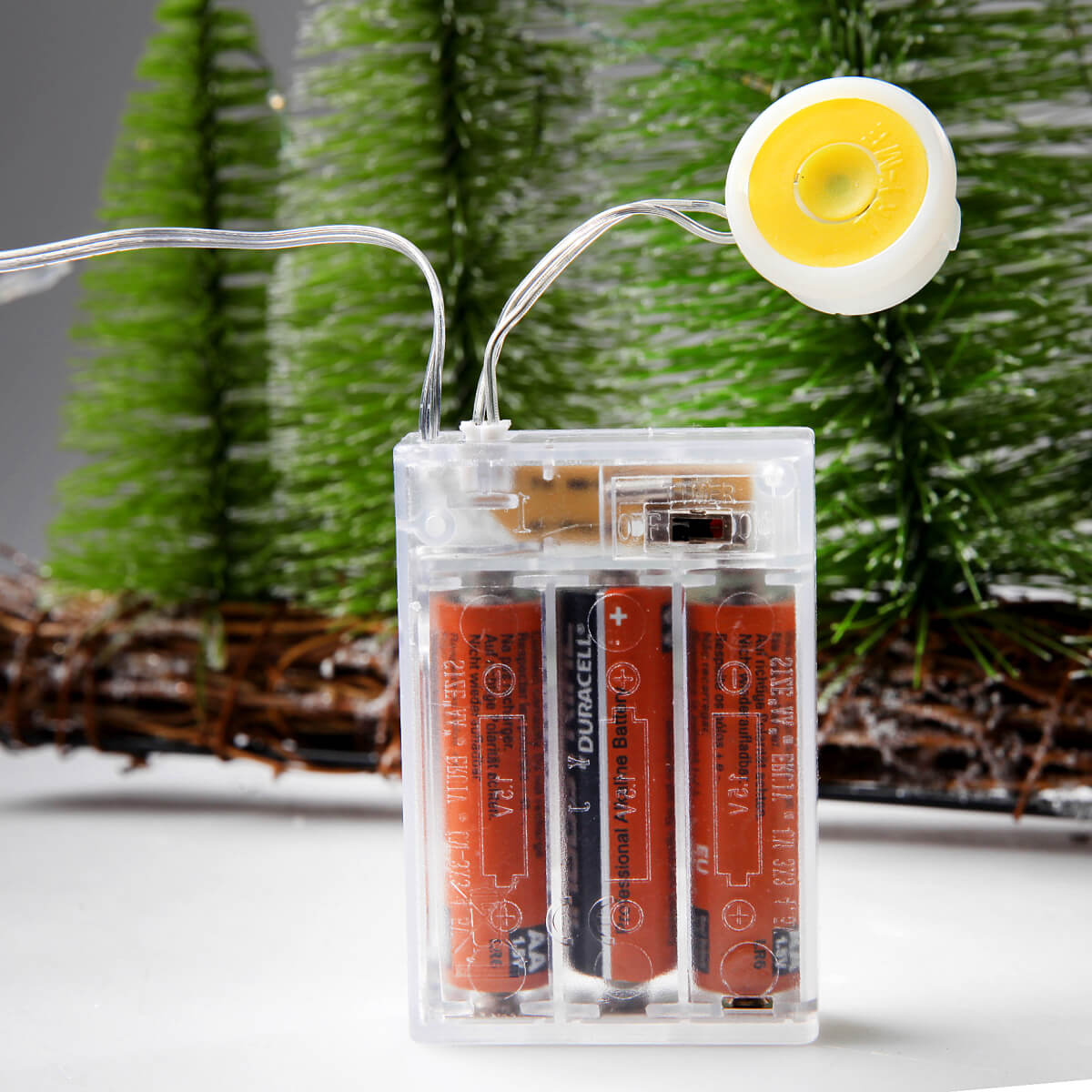 Déco de table Mini-sapins à LED long. 100 cm - 8