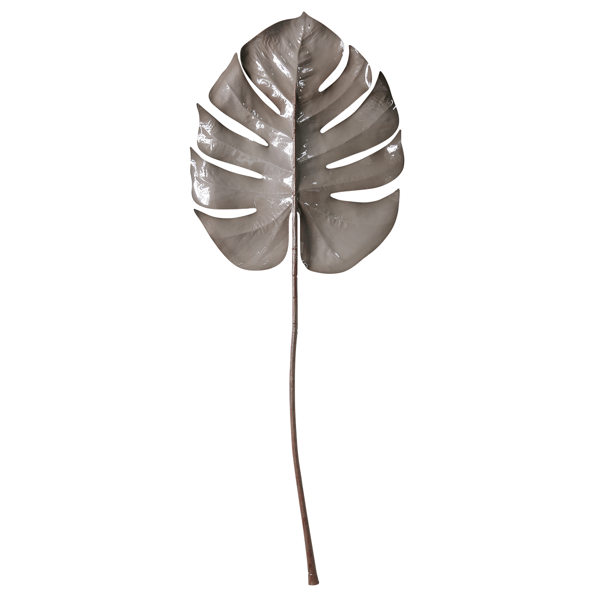 Hoja de Monstera artificial 90 cm gris - 1