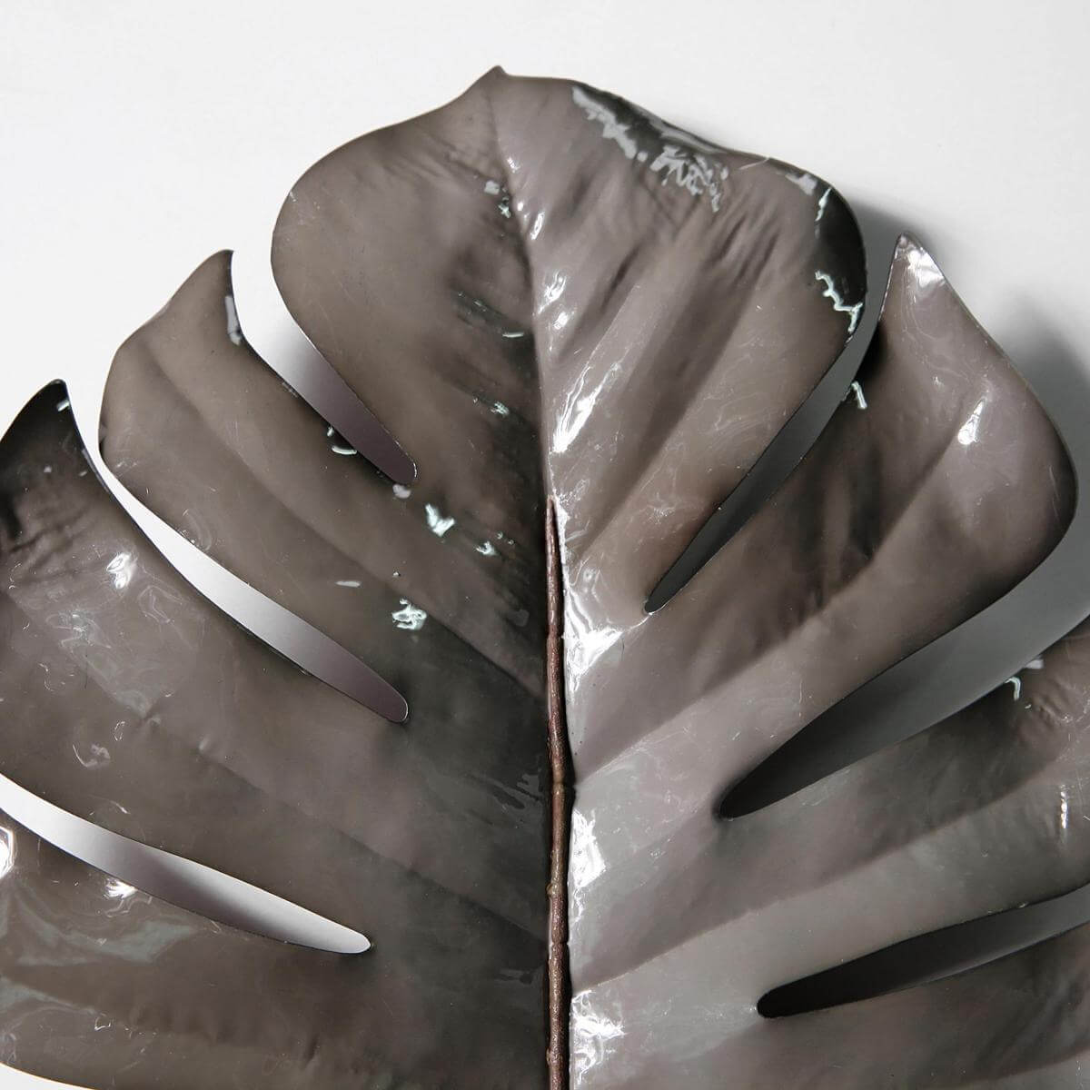 Hoja de Monstera artificial 90 cm gris - 3