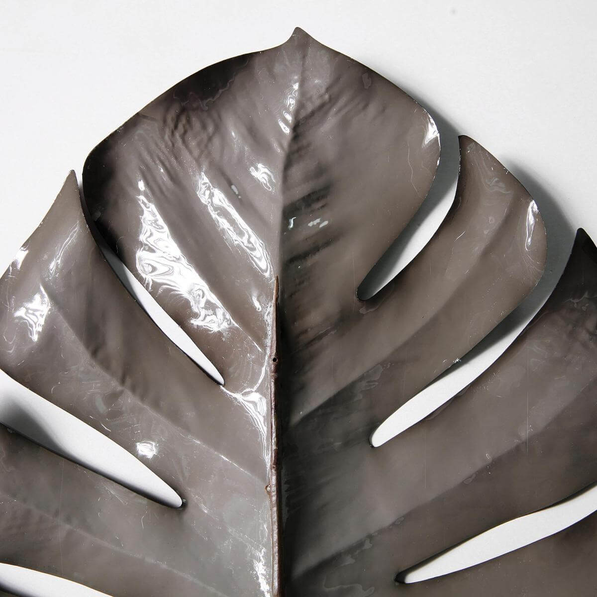 Hoja de Monstera artificial 90 cm gris - 2
