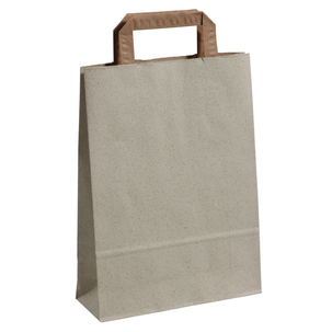 Bolsa de mano ecológica de papel de hierba de 22 x 36 cm