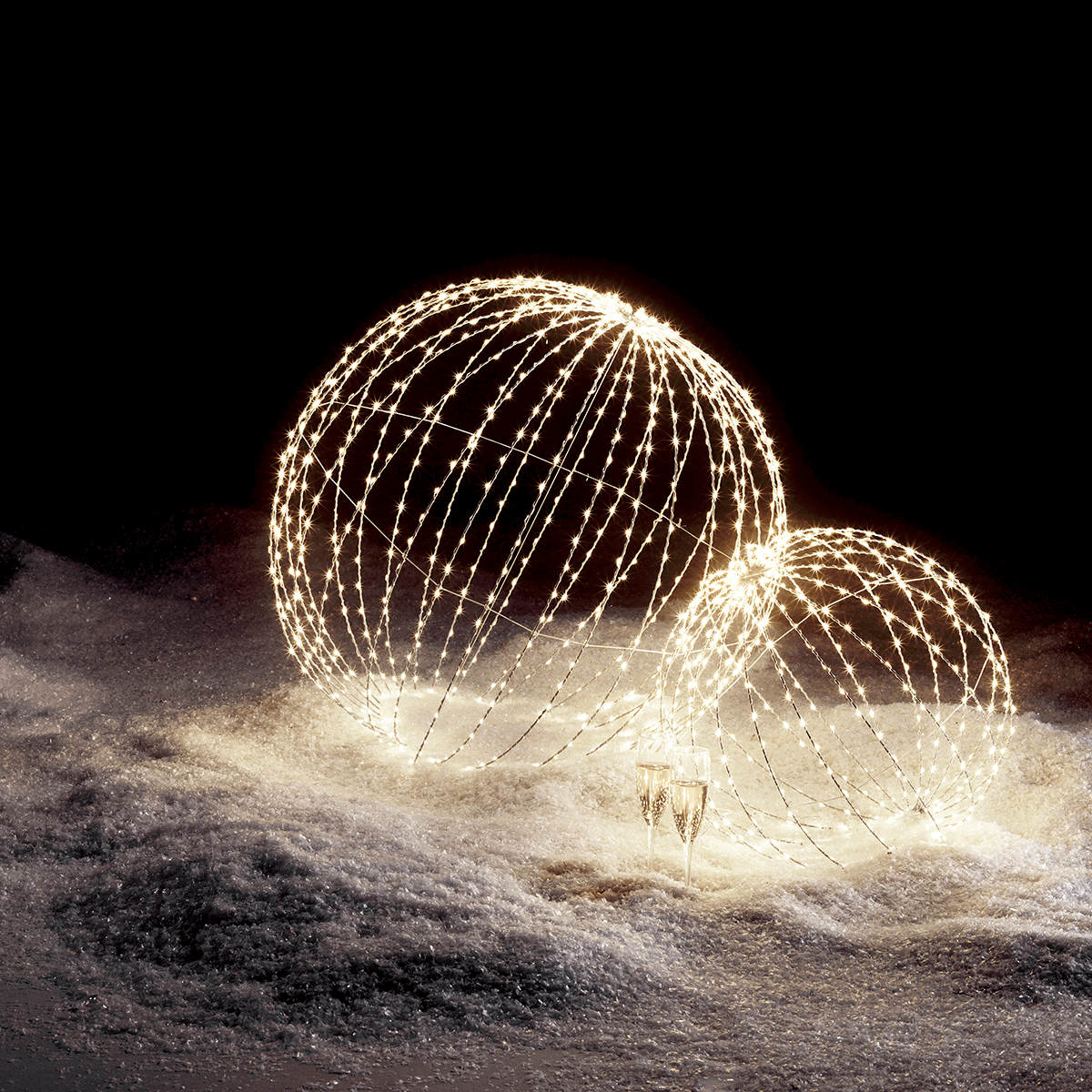 Boule lumineuse à LED pour l'ext., LED chaude - blanc, Ø 30 cm - 3