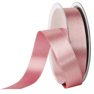 Ruban de satin à paillettes, 25 mm, 20 m, rose