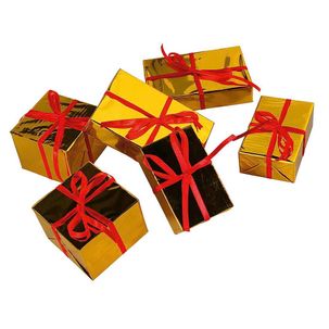 Gift packages 9-15 cm, 6 pcs, gold