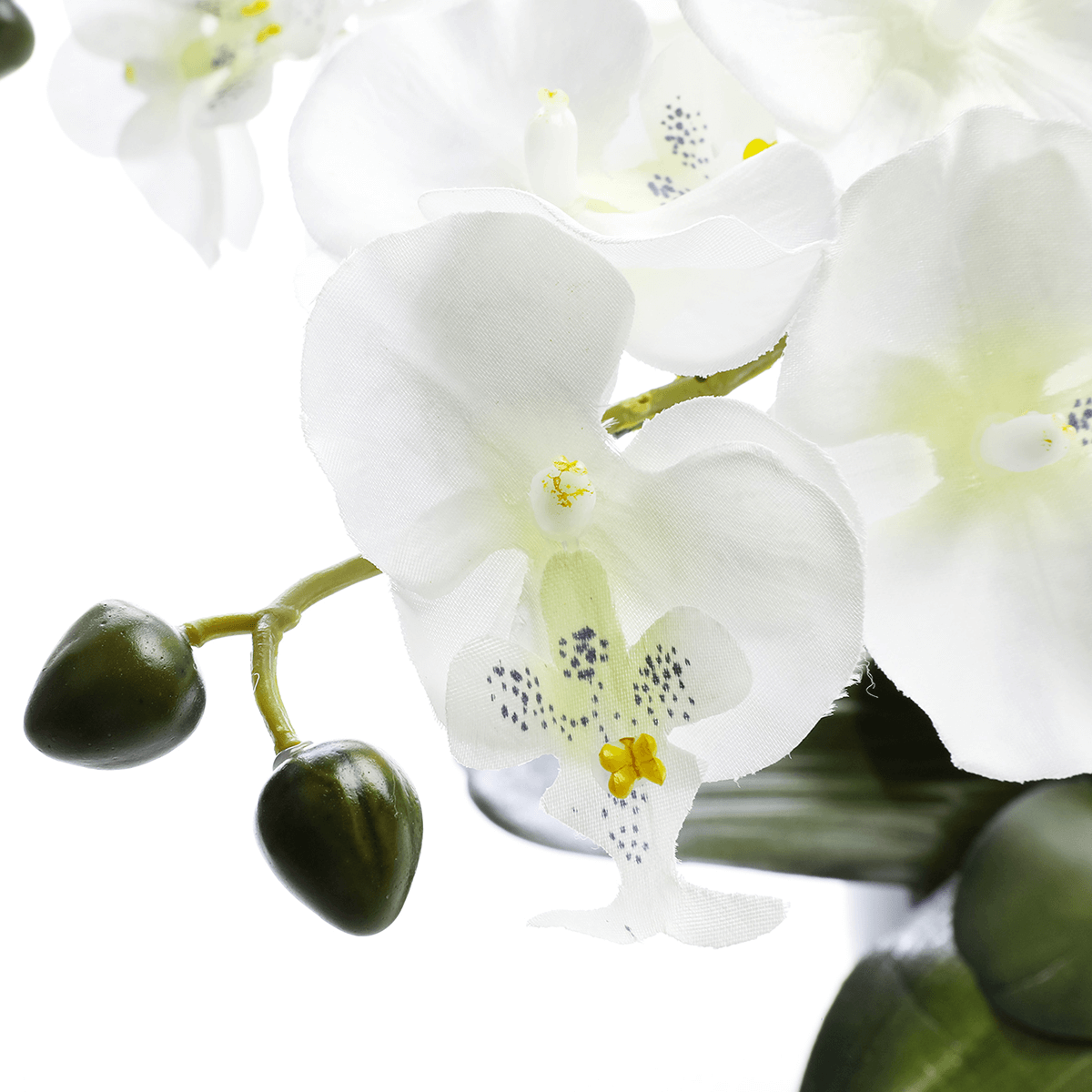 Planta artificial Orquídea en maceta, Blanca 28 cm - 1 Planta artificial Orquídea en maceta, Blanca 28 cm - 1