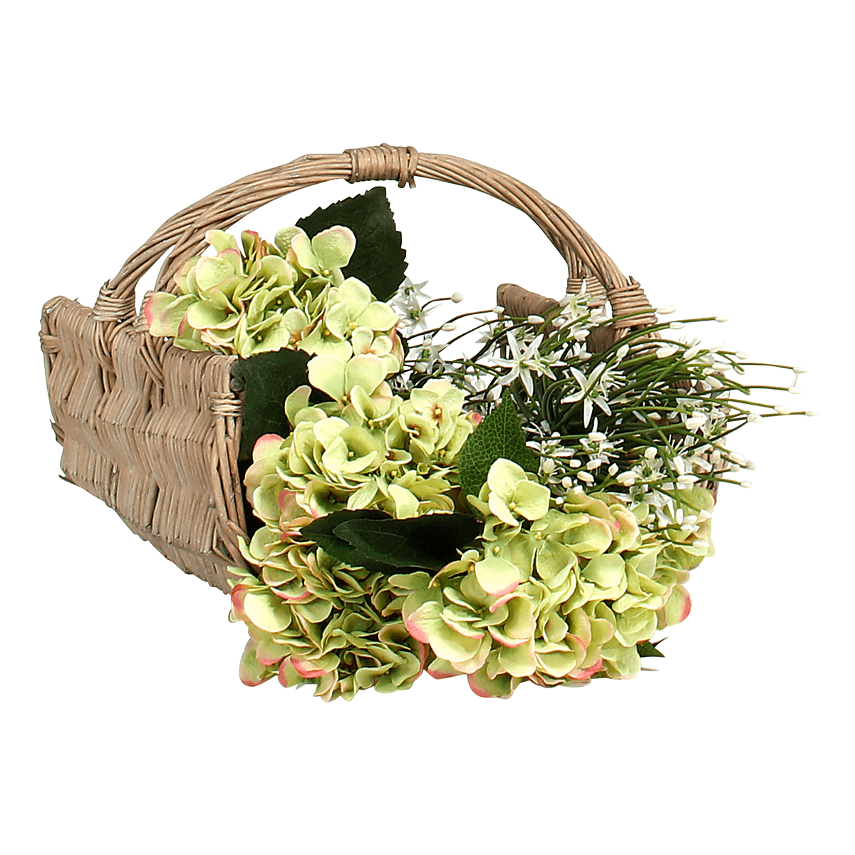 Fleur artificielle hortensia vert, 52 cm - 5