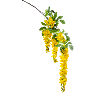 Branche artificielle Wisteria laburnum, 140 cm, jaune