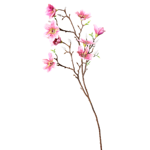 Artificial magnolia branch, rose, 87 cm