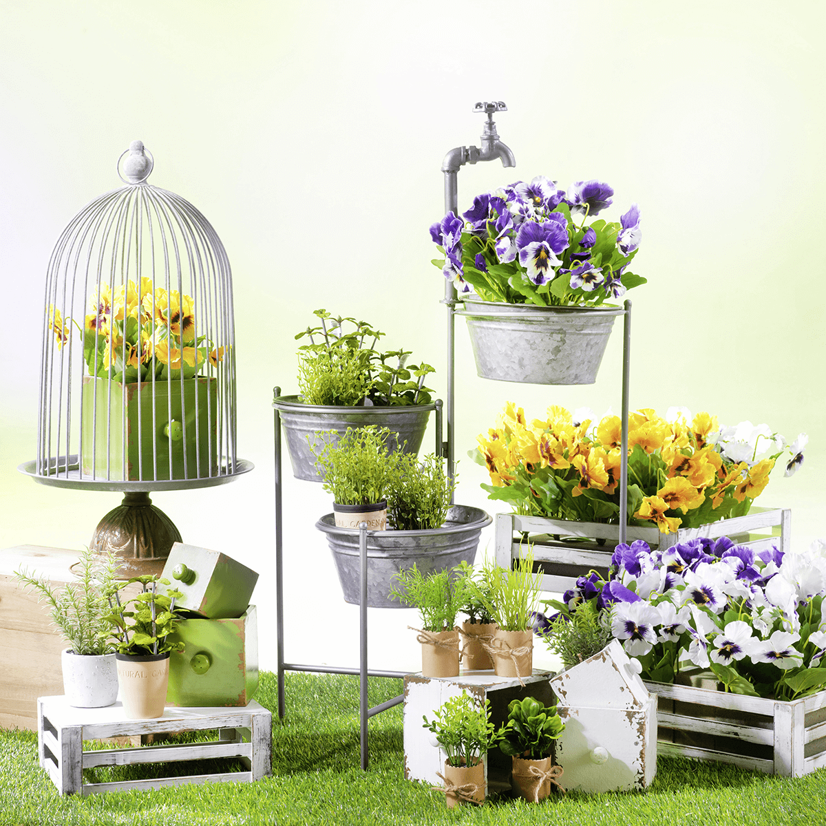 Mini herbes en pot 6 pièces 15 cm - 3
