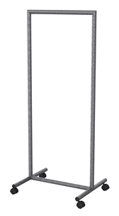 Coat rack with castors grey 60 x 153 cm