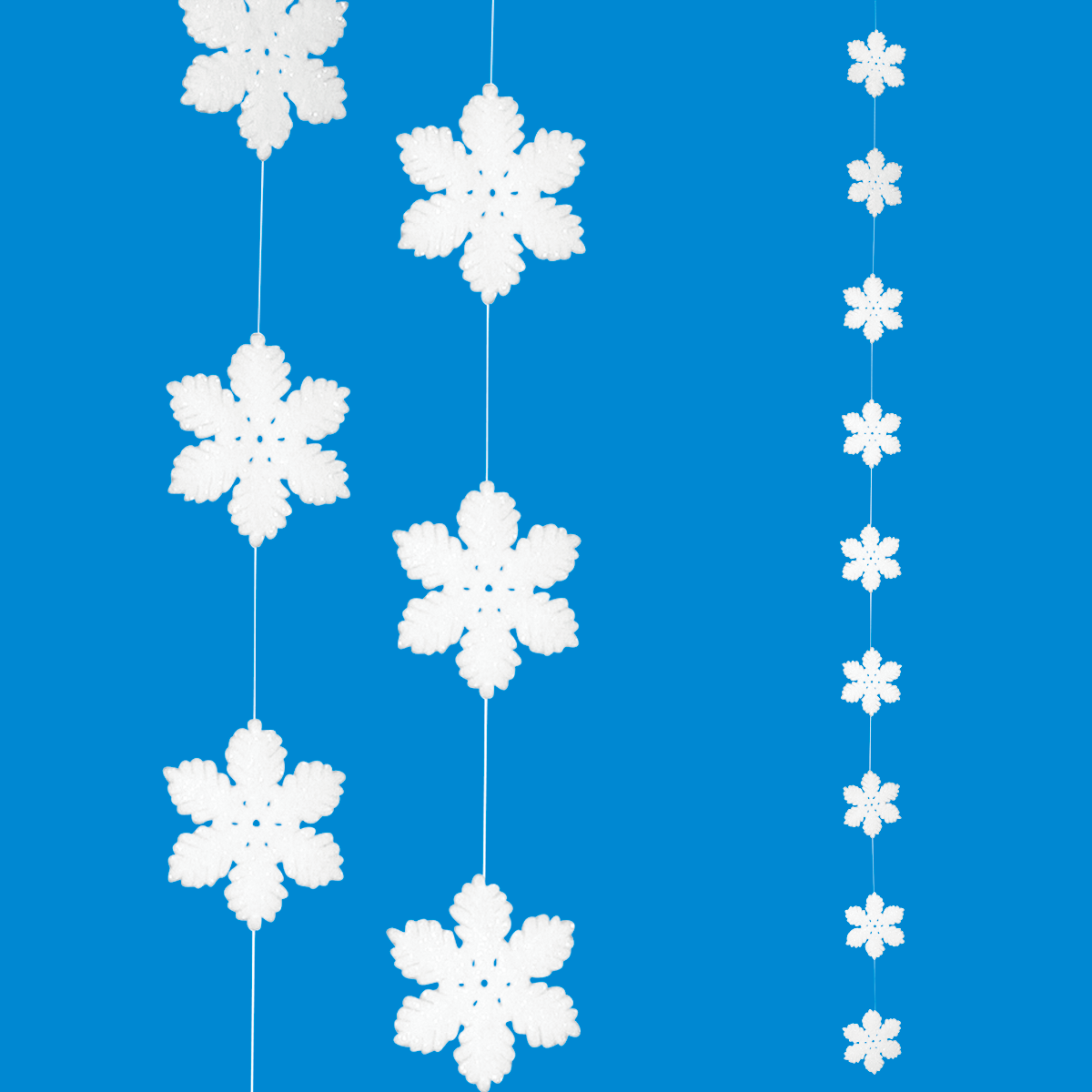Schneeflocken-Girlande, 180 cm lang - 0