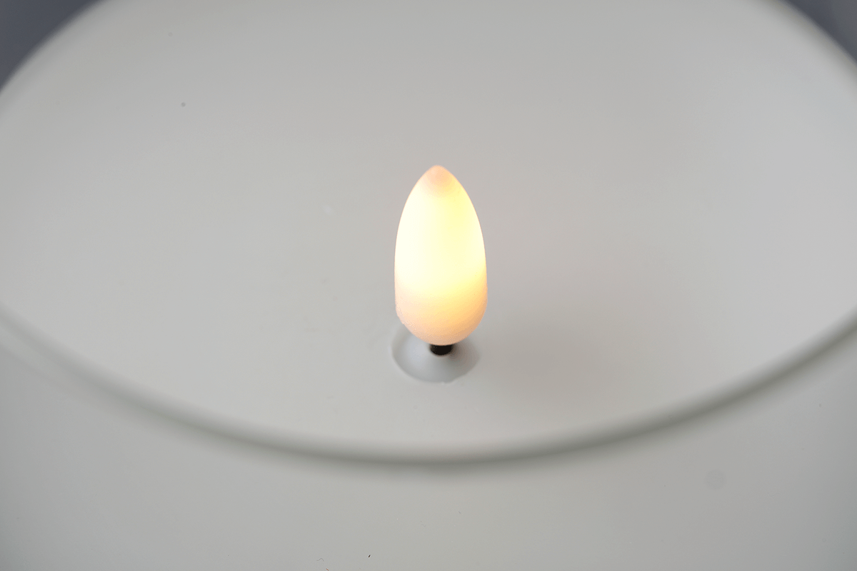 Vela de cera LED en vidrio transparente 7,5 x 12,5 cm - 6
